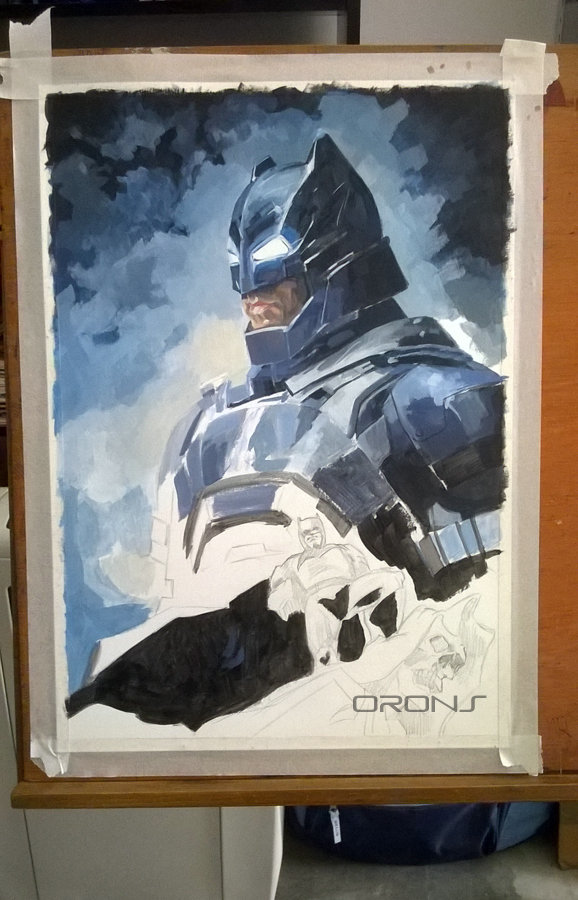 Pintando superhéroes.