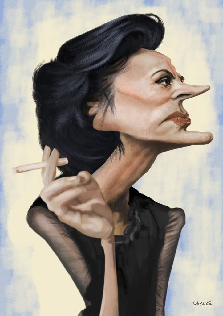 Caricatura de Amália Rodrigues