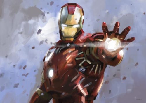 Ironman pintura digital lámina de fan art.