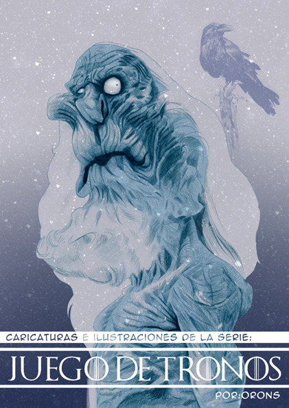 Dibujo de un Caminante Blanco de la seri Juego de Tronos.