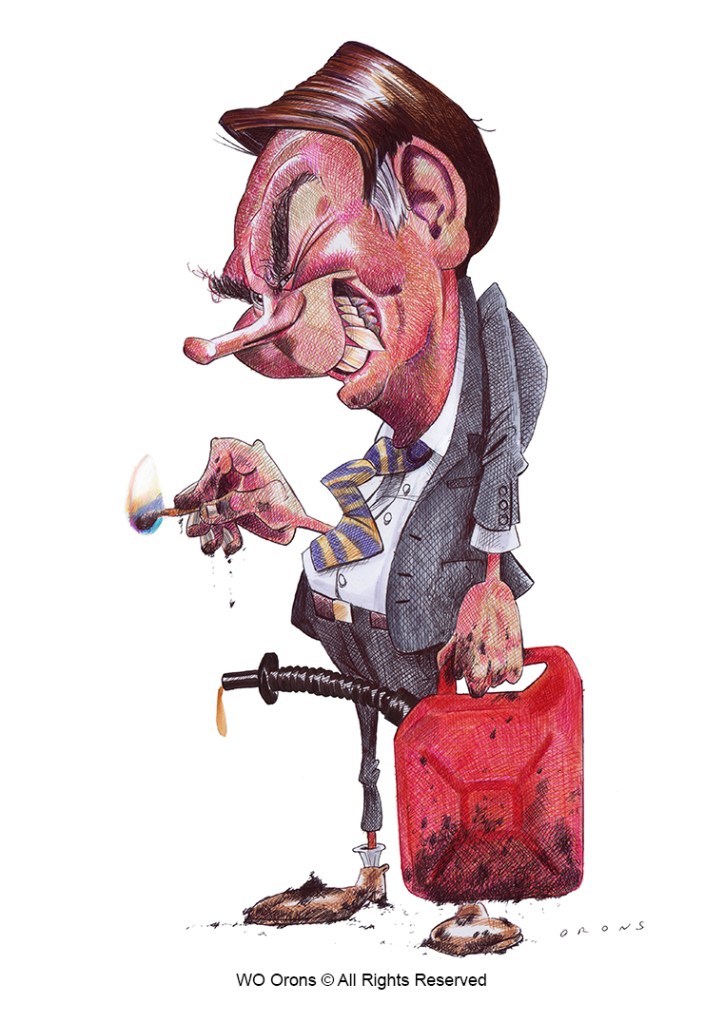 Caricatura de Jair Bolsonaro