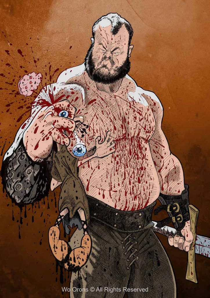 Caricatura de Gregor Clegane - La Montaña - Game of Trhones