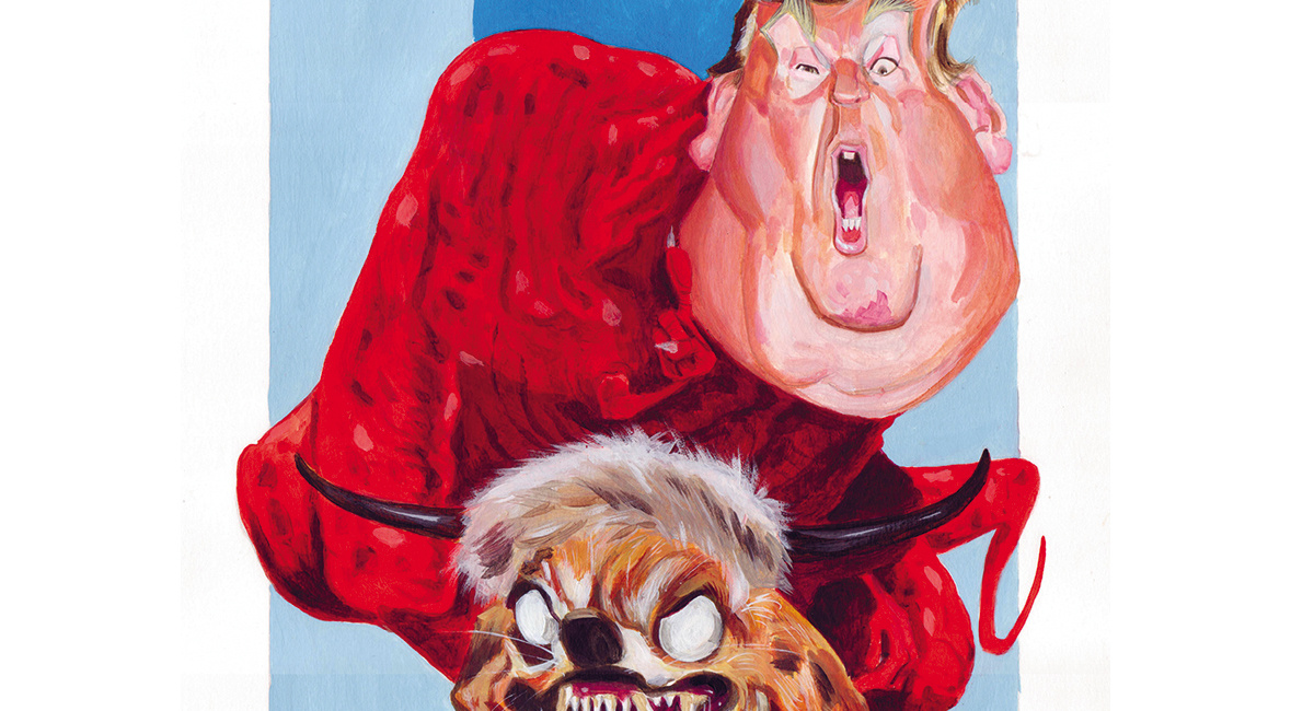 Caricatura de Donald Trump – Toma del Congreso