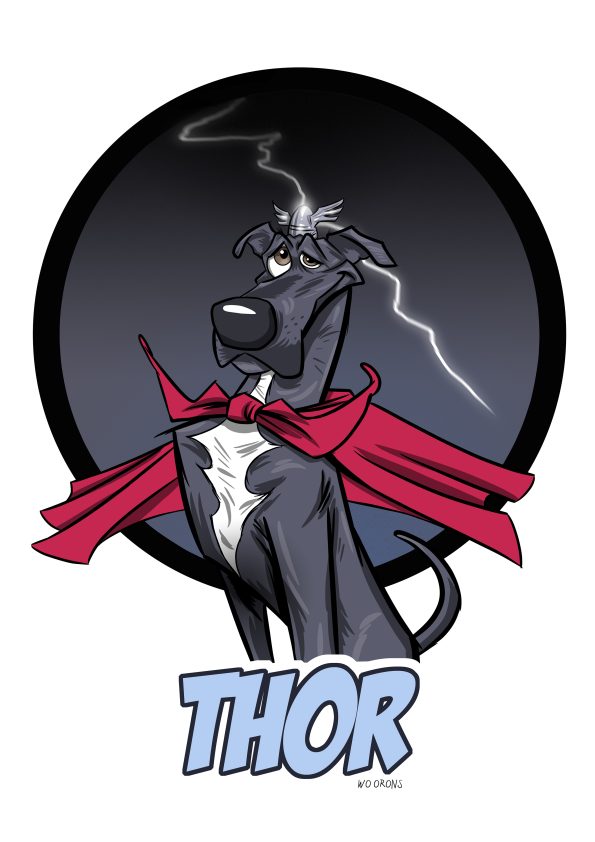 Caricatura personalizada de un perro