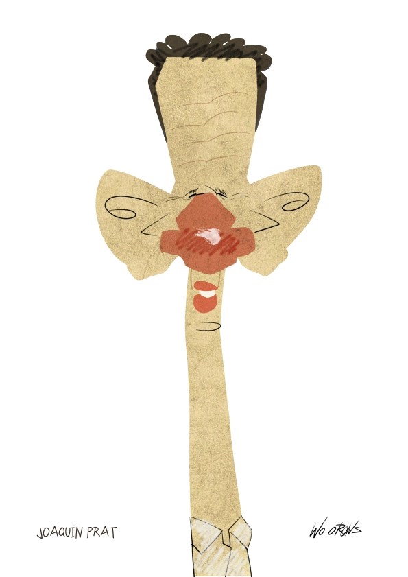 Caricatura de Joaquín Prat. Por WO Orons