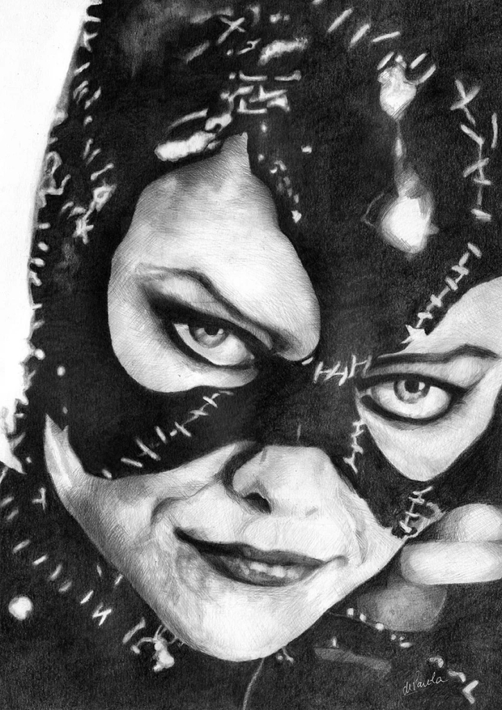 Retrato de Michelle Pfeiffer como Catwoman