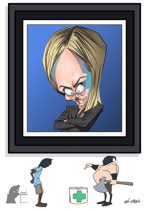 Caricatura de Giorgia Meloni. Humor Gráfico
