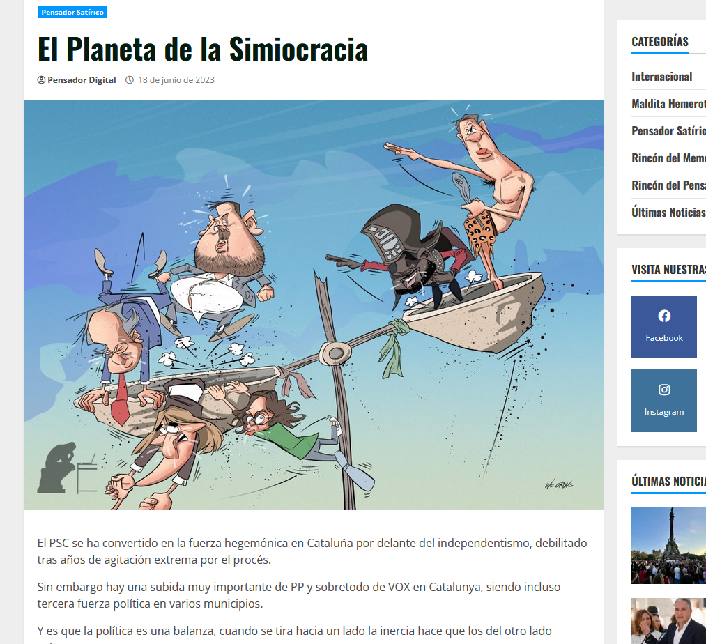 Caricatura de varios políticos independentistas y de derecha.