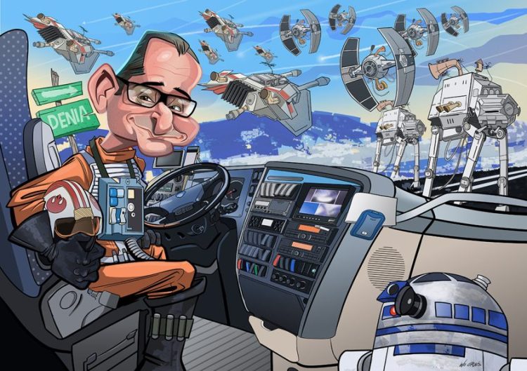 Caricatura personalizada Star Wars.