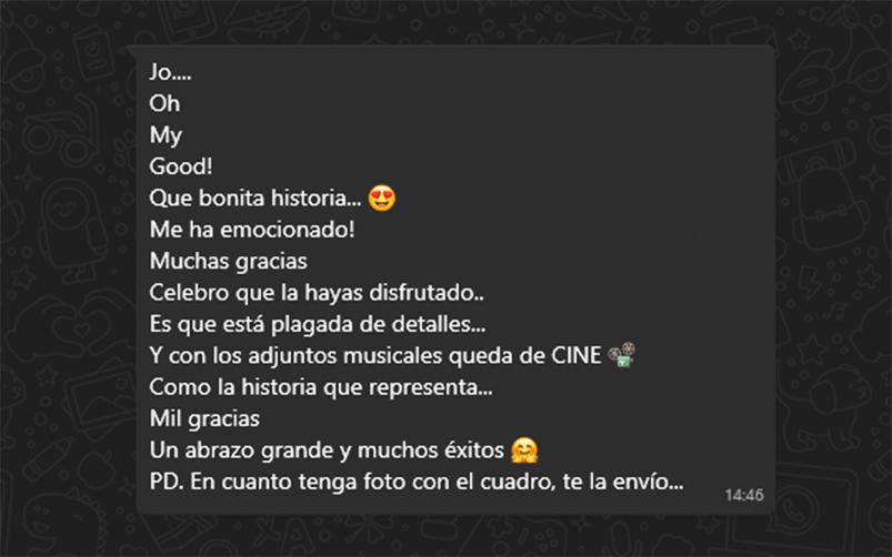 Comentario de una caricatura personalizada.