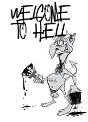 Caricatura de un diablo.