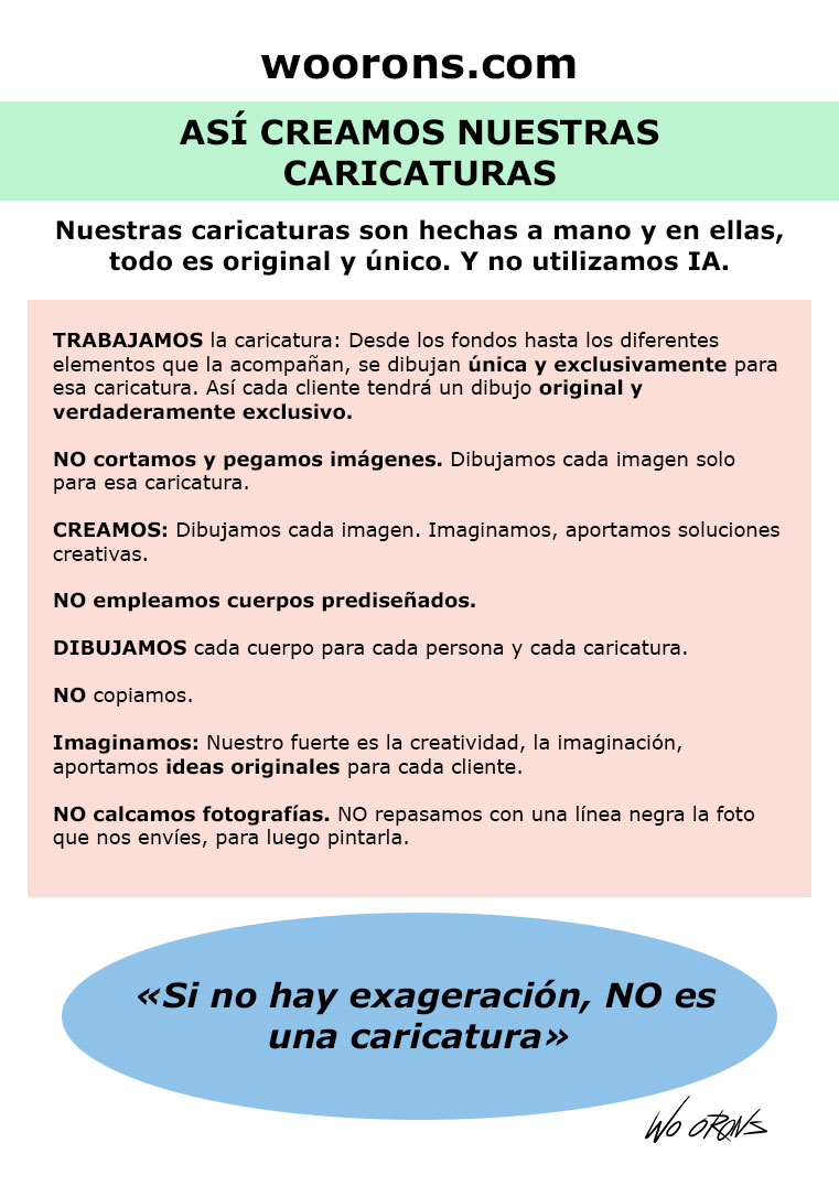 Texto de cómo creamos nuestras caricaturas personalizadas