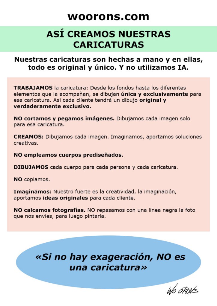 Texto de cómo creamos nuestras caricaturas personalizadas