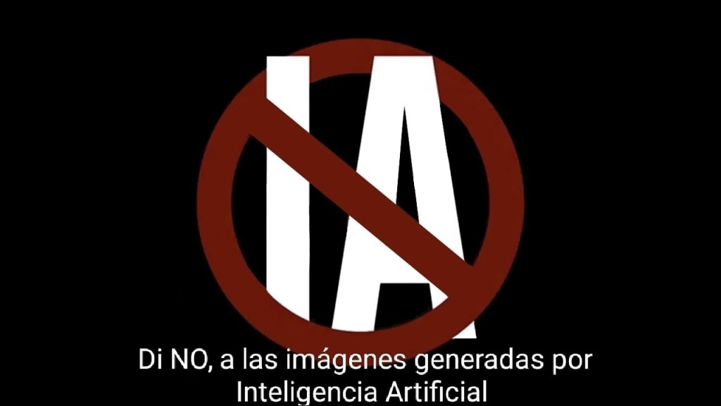 Cartel: Di NO, a la generación de imágenes por medio de la Inteligencia Artificial