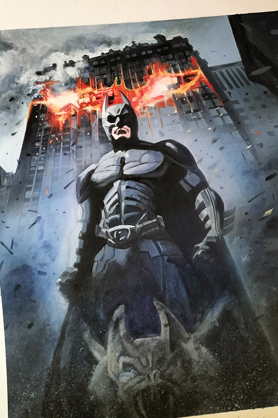 Batman. Pintura con acrílico.