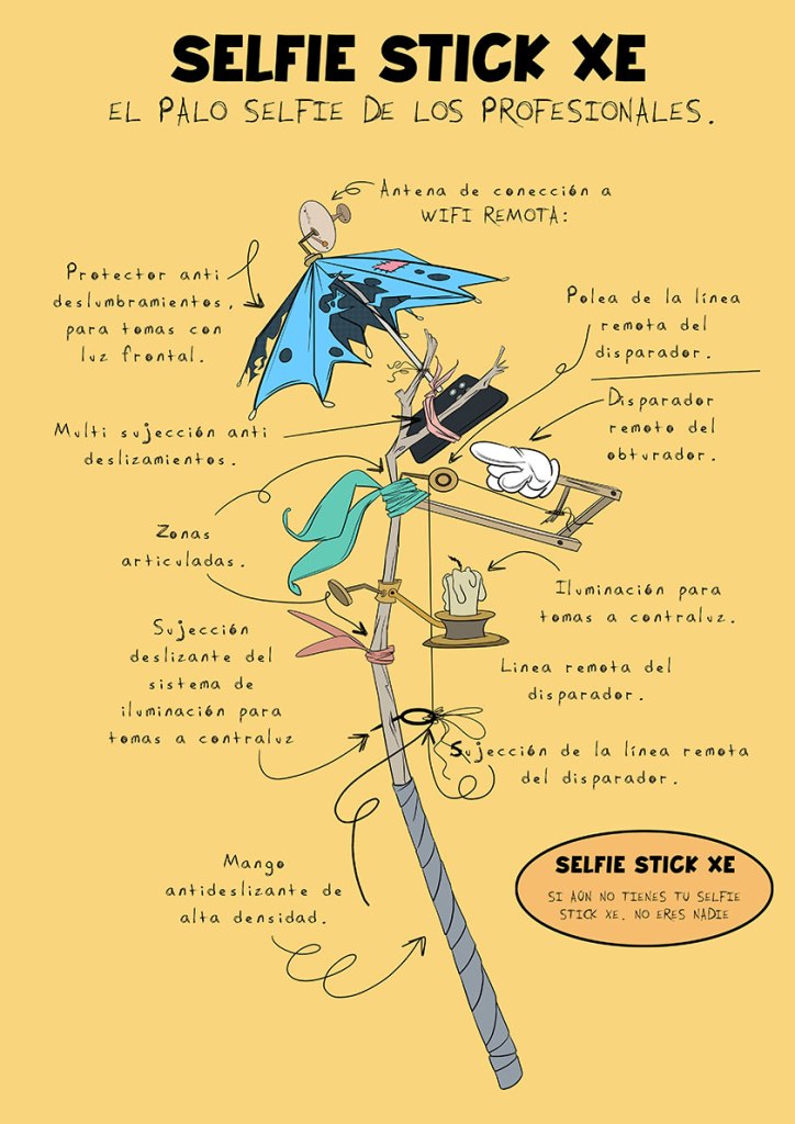 "Dibujo de un palo selfie"