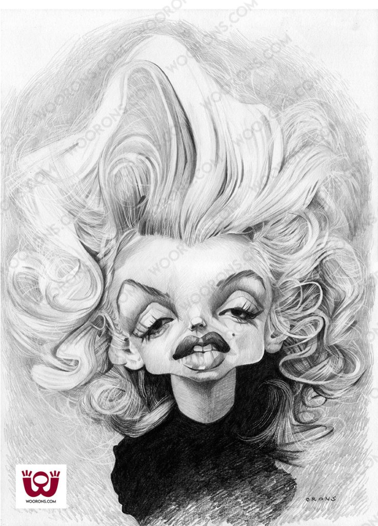 "Caricaturas de Famosos, Marilyn Monroe"