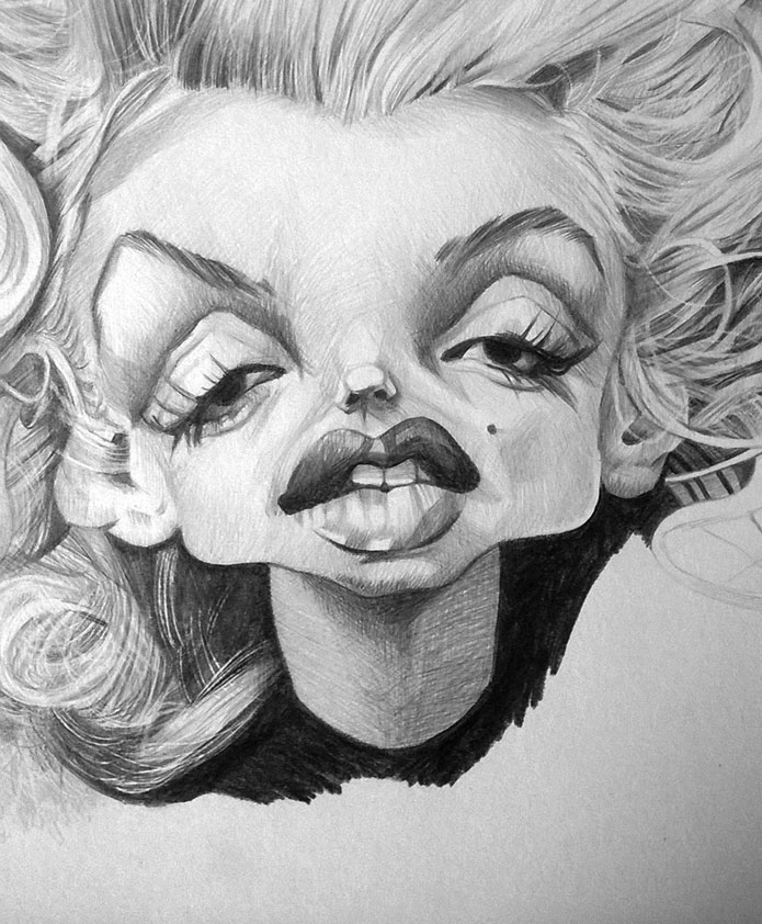 "Caricaturas de Famosos, Marilyn Monroe"
