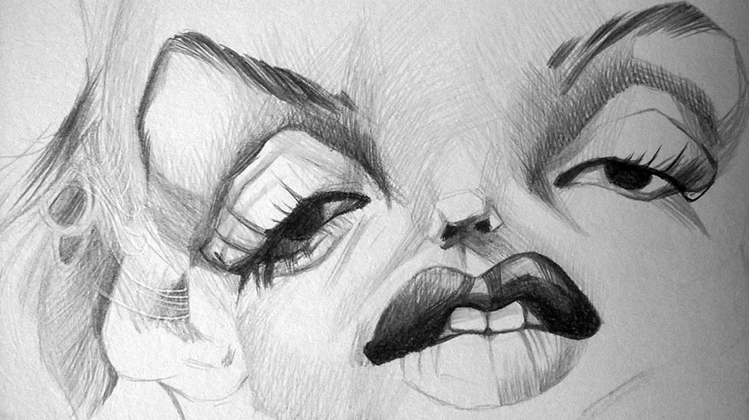 "Caricaturas de Famosos, Marilyn Monroe"