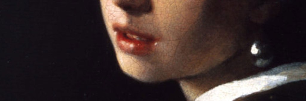 "Fragmento de La Joven de la perla de Johannes Vermeer"