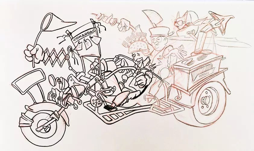 "Boceto de una moto"