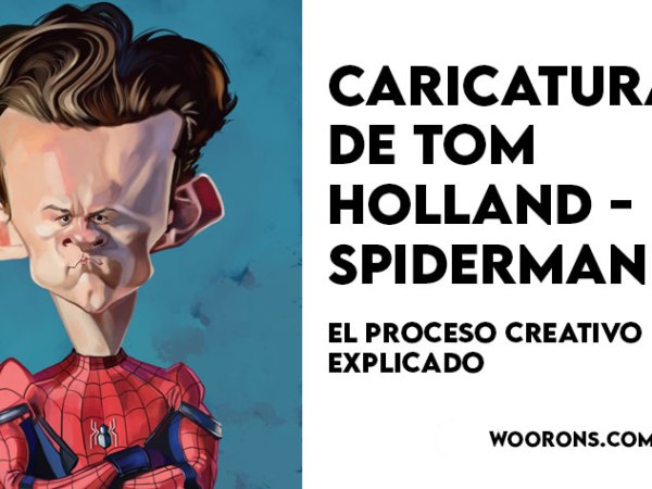 Así hice la caricatura de Tom Holland-Spiderman