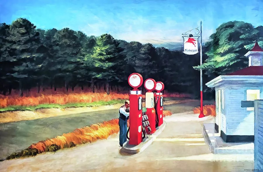 "Gas de Edward Hopper"