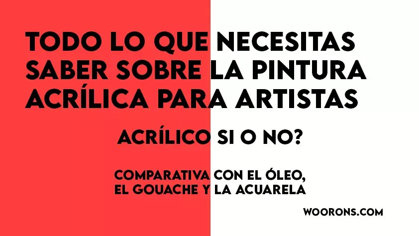 "Imagen para la nota sobre acrílico para artistas"