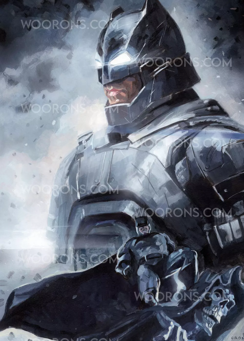 "Pintura tradicional. Acrílico de Batman"
