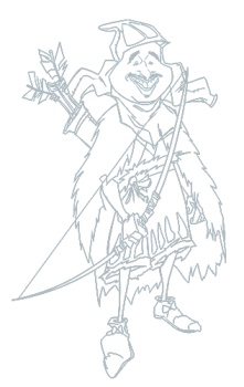 "Boceto para una caricatura personalizada, basada en el personaje SM de la Princesa Mononoke"