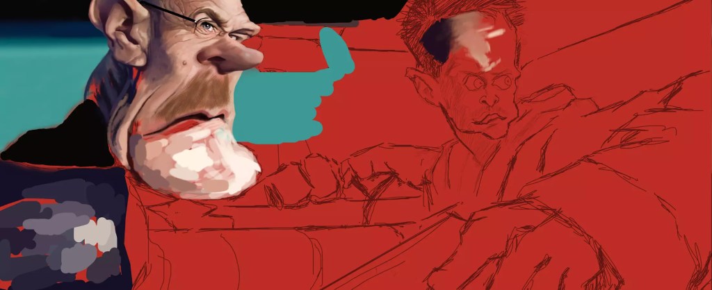 "Boceto de la caricatura de Breaking Bad"