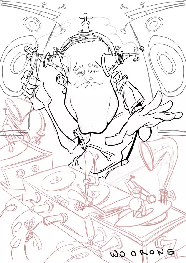 "Entintado de una caricatura personalizada"