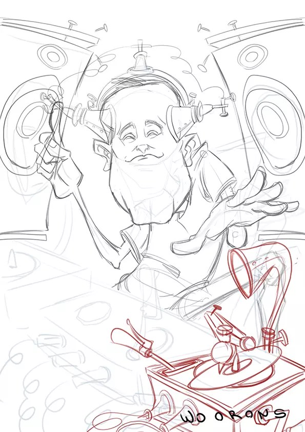"Boceto para una caricatura personaliada"