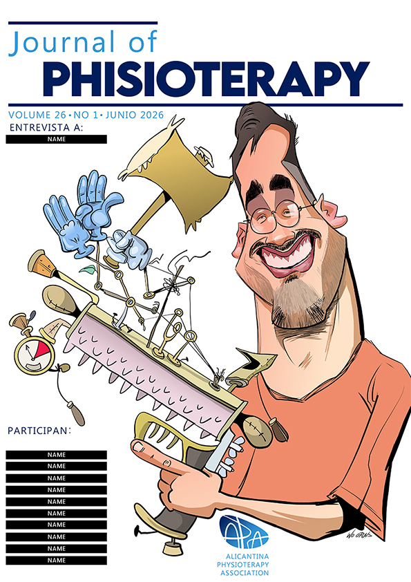 "Caricatura prsonalizada en una portada de revista de fisioterapia"